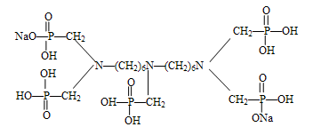 Partially neutralized sodium salt of bis hexamethylene triamine penta (methylene phosphonic acid) BHMTPH•PN(Nax)